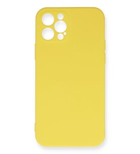 Pilelistore   iPhone 12 Pro Max Kılıf Nano içi Kadife Silikon - Sarı