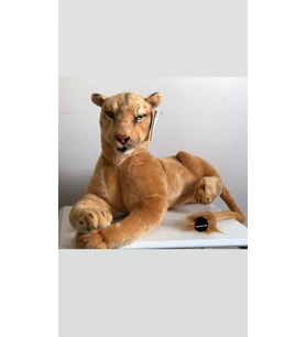Oyuncak Aslan Peluş Dev Boy 100 cm (Kahverengi)