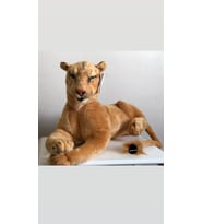 Oyuncak Aslan Peluş Dev Boy 100 cm (Kahverengi)