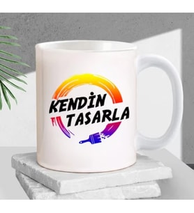 Kişiselleştirilebilir Kendin Tasarla - Kişiye Özel Kupa Bardak (Beyaz)