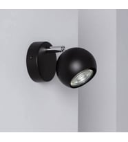 MYLİGHTS siyah   SPOT TEKLİ KÜRE PANASONIC GÜN IŞIĞI AMPULLÜ hareketli duvar aplik  