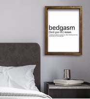 BK Gift Yatak Odası Konseptli Doğal Masif Ahşap Çerçeveli Tablo 45x65cm-31