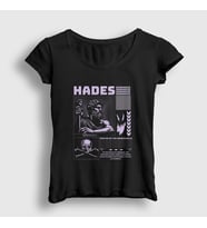 Presmono Kadın Siyah Master Of The Underworld Hades T-Shirt 486119tt