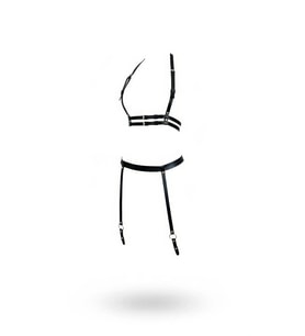 Mulvxbrf Brf02 Siyah Harness Takım Suni Deri Ayarlanabilir Jartiyerli - Brf232 (Mulvix)