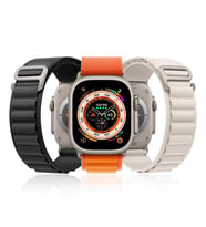 Apple Watch 38mm Uyumlu Kordon Alpine Hasır Örgü Zore KRD-74 Kumaş Kayış