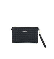 Kadın Suni Deri Ayarlanabilir Çapraz Ve El Askılı Portföy, Clutch Çanta S-1424 (Siyah - Saten)