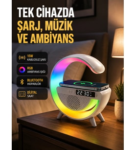2025 Model 15W Kablosuz Şarjlı Renkli Atmosfer Lambası