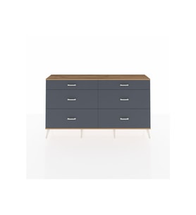 Arges Konsol 6 Çekmeceli  176x30x99 Antrasit-Çam/Antrasit