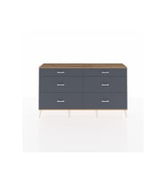 Arges Konsol 6 Çekmeceli  176x30x99 Antrasit-Çam/Antrasit