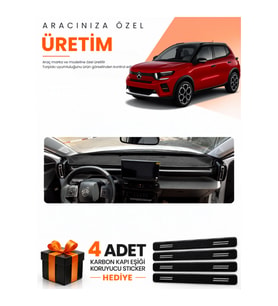 CITROEN C3 AIRCROSS (2017-2021) Uyumlu Torpido Koruma Örtüsü Oto Kılıfı - Siyah