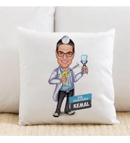Kişiye Özel Karikatürlü Erkek Diş Doktoru Yastık