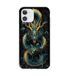 Iphone 11 Uyumlu Ejderha Tasarımlı Şeffaf Telefon Kılıfı