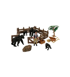Aslan, Leopar, Goril ve Daha Fazlası! Wild Life Çiftlik Seti (Çok Renkli)