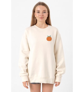One Piece Anime Mera Mera Devil Fruit Ekru Kadın 2ip Sweatshirt