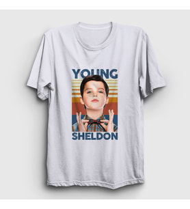 Presmono Unisex Beyaz Dizi Young Sheldon Cooper T-Shirt 507920tt