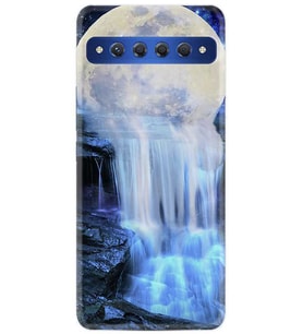 TCL 10 Plus Kılıf Desenli Silikon Blue Moon