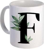 F Harfi Kupa Bardak (Beyaz)