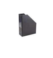 Magazinlik Deri Masa Üstü A4 Organizer File Holder Rainbow Vegan 9x23x30 cm (Siyah)