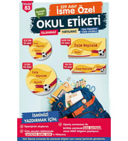 Okul Etiketi Kalem Defter Etiketi Özel İsim Yazılabilen Etiket Seti - İsim Etiketi-T527-OE83
