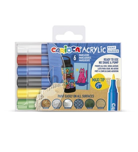 CARİOCA AKRİLİK PAİNT MARKER SU BAZLI MAXİ 6'LI