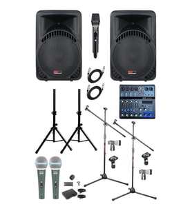 Lastvoice Ample Surface-Paket-2 Aktif hoparlör ve Mixer Full Ses Sistemi Seti