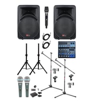 Lastvoice Ample Surface-Paket-2 Aktif hoparlör ve Mixer Full Ses Sistemi Seti