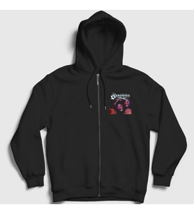 Presmono Unisex Siyah Cover Metal Symphony X Fermuarlı Kapüşonlu Sweatshirt 474320tt