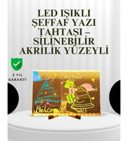Dekoratif LED Yazı Tahtası – Silinebilir, Neon Kalemli, Planlama ve Hatırlatma İçin İdeal