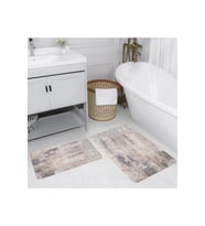 Rovigo Home Dijital Baskılı 2'li Banyo paspas Takımı RVG5165 (Bej)