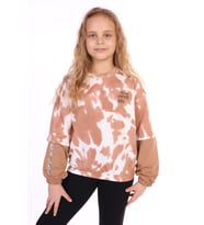 Toontoy Kız Çocuk Magic Girl Nakışlı Sweatshirt (Kahverengi)