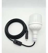 Araç çakmak girişli 30W 12V Led Ampul,lü E27 Duylu Anahtarlı Araç,Karavan,Kamp Seyyar Lamba 12/16A 2 X1,5mm TTR Bakır 5 Mt-Siyah