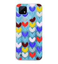 PrintiFy Realme C21  ile Uyumlu 1mm Slim Fit Water Color 1 Baskılı Şeffaf  Kılıf