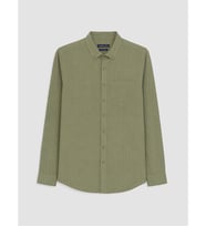 LCWAIKIKI Classic Yeşil Regular Fit Armürlü Erkek Gömlek