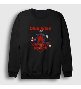 Presmono Unisex Siyah Band Massive Attack Sweatshirt 375581tt