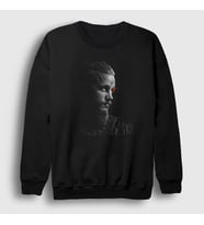 Presmono Unisex Siyah Ragnar V3 Vikings Sweatshirt 222428tt