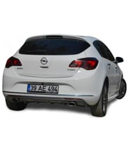 Opel Astra J HB (2013-2015) Makyajlı Arka Tampon Eki - Difüzör (Plastik)