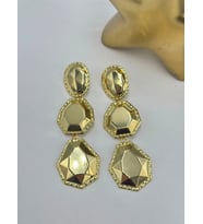 Sallantılı Petek Küpe (Pirinç Kaplama)