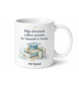 Ortaokul Hatıra Baskılı Kupa Bardak Hediye Özel Tasarım Mezuniyet Anı