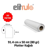 Elitrulo Plotter Kağıdı 91.4cm x 50mt 80gr