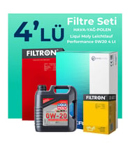 Filtron Ford Kuga 1.6 Benzin Filtre Bakım Seti Liqui Moly Motor Yağlı (2013-2017) 4 Lü