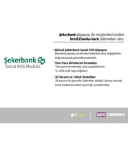 WooCommerce / Wordpress - Şekerbank Sanal POS Modülü