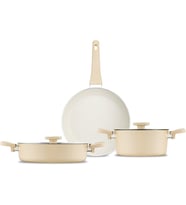 Jumbo Swiss Crystal Dark Cream 5 Parça Tencere Seti