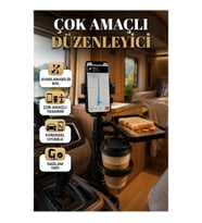 Araç İçi Telefon Tutucu ve Bardaklık Organizeri Çok Amaçlı Düzenleyici