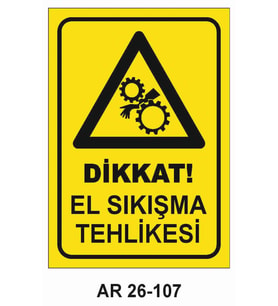 İŞ GÜVENLİĞİ UYARI LEVHASI 1 ADET PVC 21 X 29CM