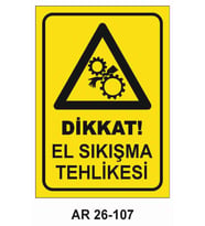 İŞ GÜVENLİĞİ UYARI LEVHASI 1 ADET PVC 21 X 29CM