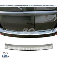 Dacia Logan Mcv Krom Arka Tampon Üstü Koruma 2005-2013 P. Çelik