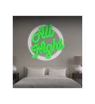 All Night Yazılı Neon Tabela