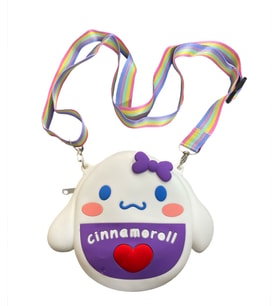 Cinnamoroll Mini Silikon Popitli Omuz Askılı Çanta Mor