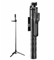 Coverzone Bluetooth Selfie Çubuğu ve Tripod, 360° Dönebilen Telefon Tutucu, Uzaktan Kumandalı