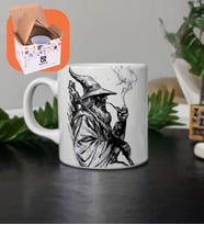 Yüzükler Efendisi Premium Özel Kutusunda Kupa (Beyaz)